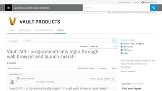 
                            3. Vault API - programmatically login through web browser and launch ...