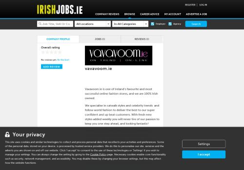 
                            9. vavavoom.ie Jobs and Reviews on Irishjobs.ie