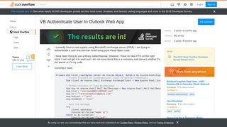 
                            5. VB Authenticate User In Outlook Web App - Stack Overflow