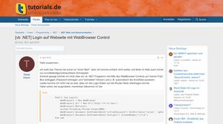 
                            5. [vb .NET] Login auf Webseite mit WebBrowser Control | tutorials.de