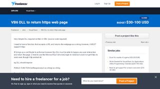 
                            6. VB6 DLL to return https web page | Visual Basic - Freelancer