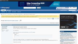 
                            1. VB6 Internet Transfer Control-VBForums