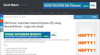 
                            10. VBA-Excel: Automate Internet Explorer (IE) using Microsoft Excel ...