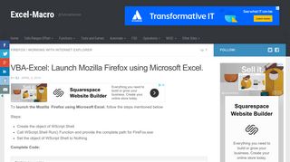 
                            11. VBA-Excel: Launch Mozilla Firefox using Microsoft Excel. – Excel-Macro