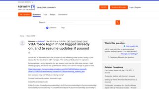 
                            10. VBA force login if not logged already on, and to resume updates if ...