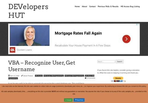 
                            8. VBA - Recognize User, Get Username | DEVelopers HUT