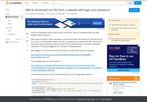 
                            1. VBA to download csv file from a website with login and password ...