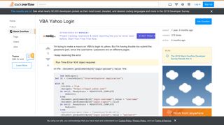 
                            9. VBA Yahoo Login - Stack Overflow