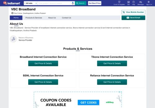 
                            11. VBC Broadband - IndiaMART
