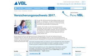 
                            11. VBL. Versicherungsnachweis 2017.