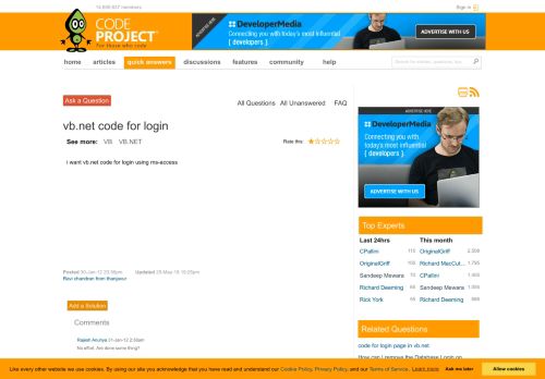 
                            4. vb.net code for login - CodeProject