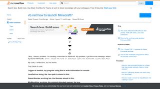
                            5. vb.net how to launch Minecraft? - Stack Overflow