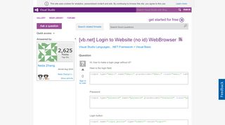 
                            5. [vb.net] Login to Website (no id) WebBrowser - MSDN - Microsoft