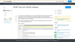 
                            4. VB.NET login with a MySQL database - Stack Overflow