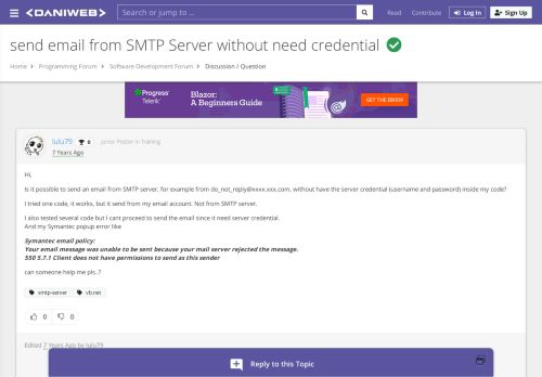 
                            8. vb.net - send email from SMTP Server without need ... [SOLVED ...