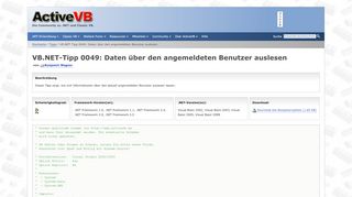 
                            9. VB.NET-Tipp 0049: Daten über den angemeldeten Benutzer auslesen ...