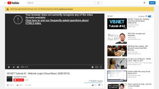 
                            2. VB.NET Tutorial 41 - Website Login (Visual Basic 2008/2010 ...