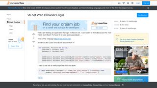 
                            1. vb.net Web Browser Login - Stack Overflow