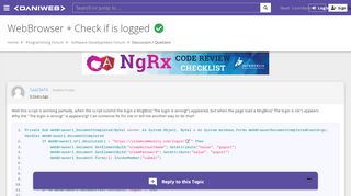 
                            9. vb.net - WebBrowser + Check if is logged [SOLVED] | DaniWeb