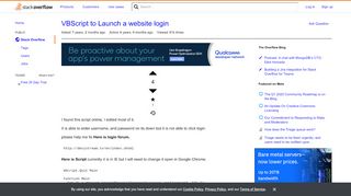 
                            2. VBScript to Launch a website login - Stack Overflow