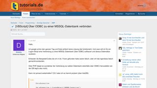 
                            12. [VBScript] Über ODBC zu einer MSSQL-Datenbank verbinden | tutorials.de