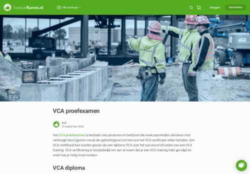 
                            9. VCA Certificaat Behalen? Oefen dan je examen op ToetsJeKennis.nl
