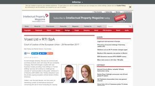 
                            10. Vcast Ltd v RTI SpA - Intellectual Property Magazine