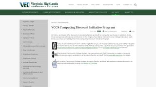 
                            9. VCCS Computing Discount Initiative Program | Virginia Highlands ...