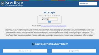 
                            6. VCCS Login | New River Community College | Dublin, Virginia 18/2 ...