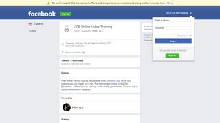 
                            9. VCE Online Video Training - Facebook