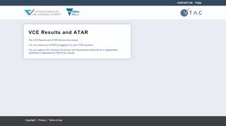 
                            9. VCE Results and ATAR Service
