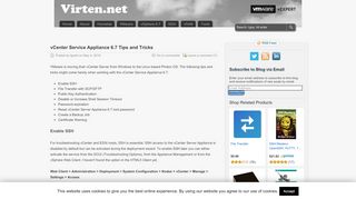 
                            9. vCenter Service Appliance 6.7 Tips and Tricks | Virten.net