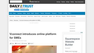 
                            9. Vconnect introduces online platform for SMEs – Daily Trust