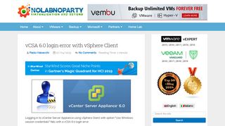 
                            12. vCSA 6.0 login error with vSphere Client • Nolabnoparty