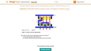 
                            5. VDD GND A BC D Inputs: A, B,C, D Output: F Figure 1: Layout of - Chegg