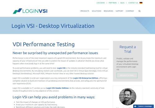 
                            4. VDI Performance Testing - Login VSI