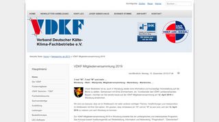 
                            12. VDKF Mitgliederversammlung 2019