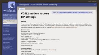 
                            7. VDSL2 modem routers ISP settings - Whirlpool