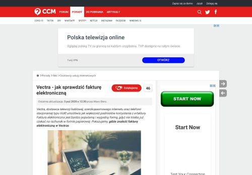 
                            5. Vectra - jak sprawdzić fakturę elektroniczną - CCM