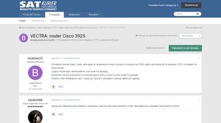 
                            13. VECTRA: router Cisco 3925 - Sieci kablowe i IPTV: pytania ...