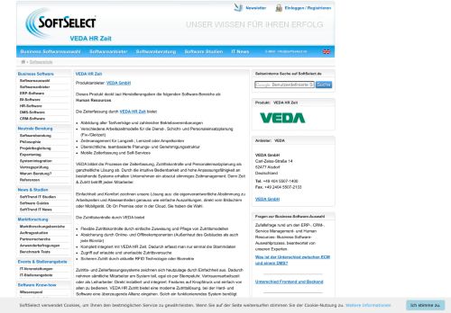 
                            5. VEDA HR Zeit - VEDA - HR Software - SoftSelect