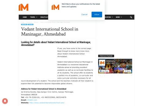 
                            10. Vedant International School in Maninagar, Ahmedabad - Indiamarks