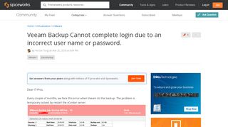 
                            10. Veeam Backup Cannot complete login due to an incorrect user name ...