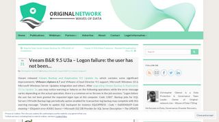 
                            9. Veeam B&R 9.5 U3a - Logon failure: the user has not been... - Original ...
