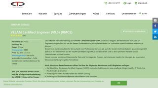 
                            6. VEEAM Certified Engineer (V9.5) • ETC - Enterprise Training Center ...