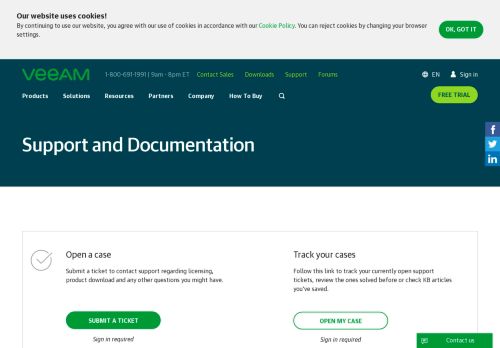 
                            7. Veeam Customer Support Portal