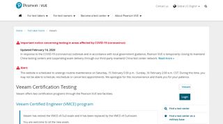 
                            11. Veeam :: Pearson VUE