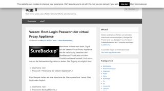 
                            4. Veeam: Root-Login Passwort der virtual Proxy Appliance – ugg.li