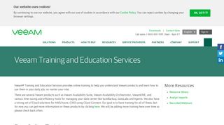 
                            10. Veeam Training and Education Services