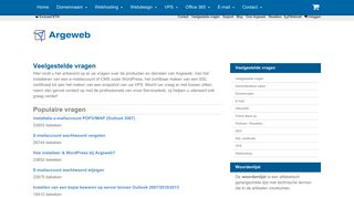 
                            6. Veelgestelde vragen Argeweb